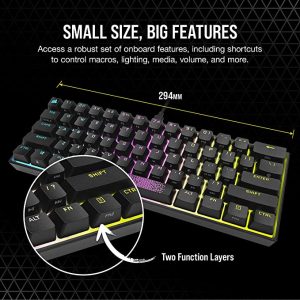 KLIM Teclado Chroma para jogos sem fio RGB nova versão 2022