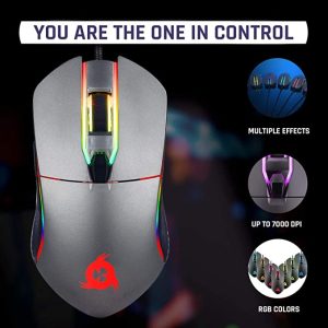 KLIM Blaze Rechargeable Wireless Gaming Mouse RGB New 2023 - High-Precision  Sensor and Long-Lasting Battery - 7 Customizable Buttons - Up to 6000 DPI